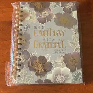 Floral Spiral Journal with Gold Accents